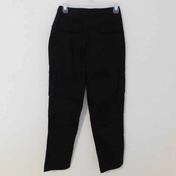 Green Goddess Black Cargo Pants Womens Size Medium Cotton NEW - Picture 5 of 9
